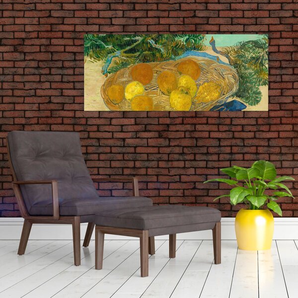Kép - Vincent van Gogh, Still Life of Oranges and Lemons with Blue Gloves, reprodukciók (120x50 cm)