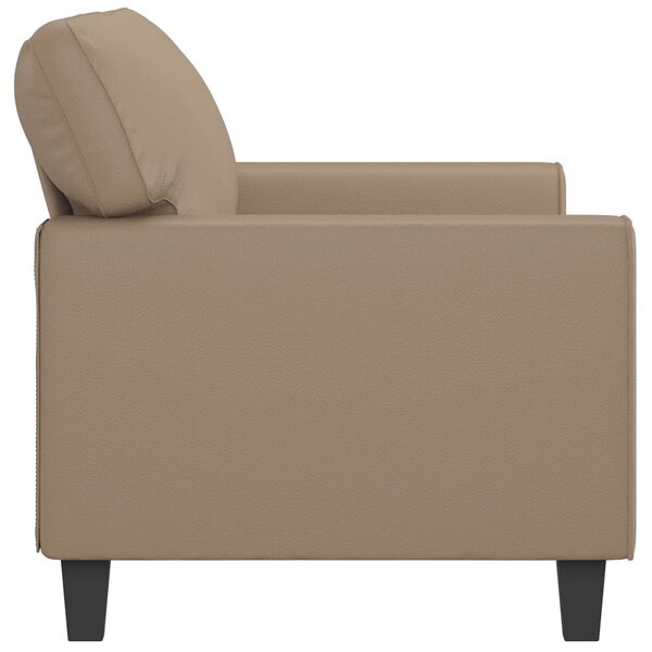 2 személyes cappuccino színű műbőr kanapé 140 cm