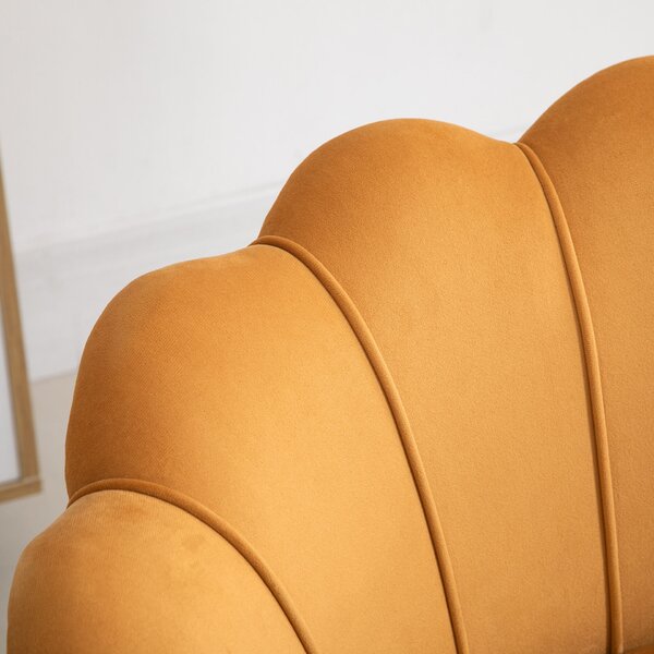 Homcom retro Fotel, 76x67x74cm, Sárga