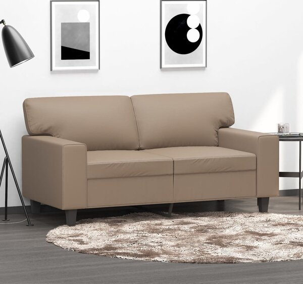 2 személyes cappuccino színű műbőr kanapé 120 cm