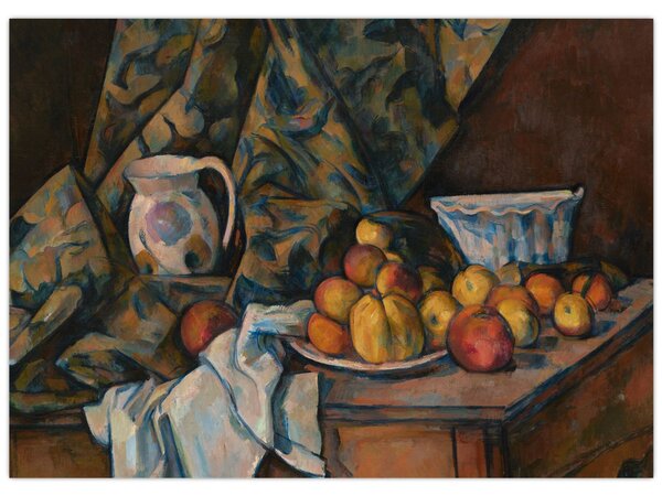 Kép - Paul Cézanne, Still Life with Apples and Peaches, reprodukciók (70x50 cm)
