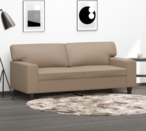 2 személyes cappuccino színű műbőr kanapé 140 cm