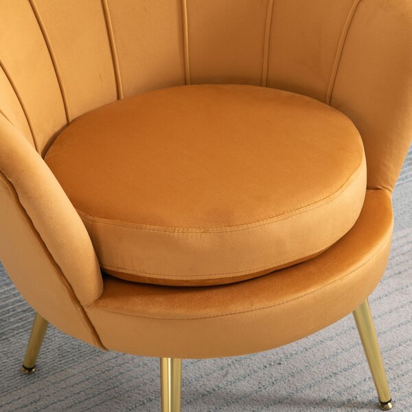 Homcom retro Fotel, 76x67x74cm, Sárga