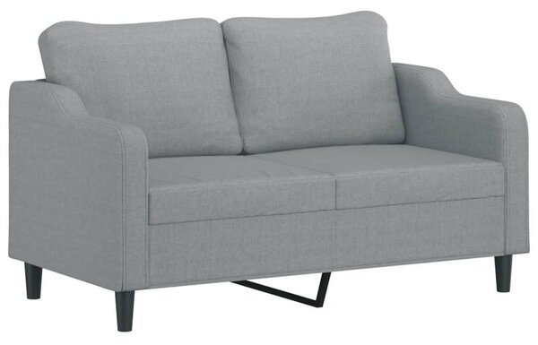 Kétszemélyes világosszürke szövetkanapé 140 cm
