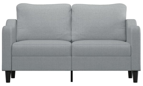 Kétszemélyes világosszürke szövetkanapé 140 cm