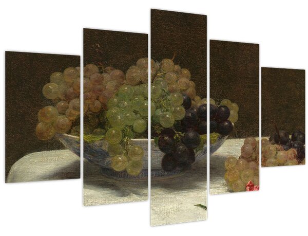 Kép - Henri Fantin-Latour, Still Life with Grapes and a Carnation, reprodukciók (150x105 cm)