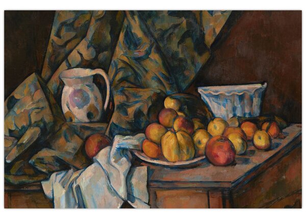Kép - Paul Cézanne, Still Life with Apples and Peaches, reprodukciók (90x60 cm)