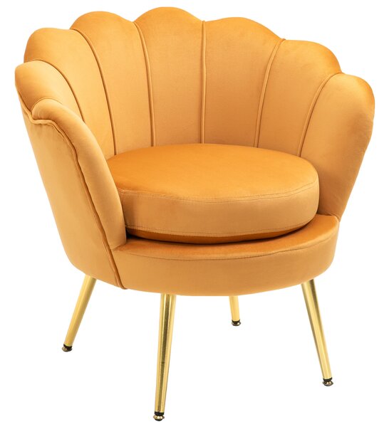 Homcom retro Fotel, 76x67x74cm, Sárga