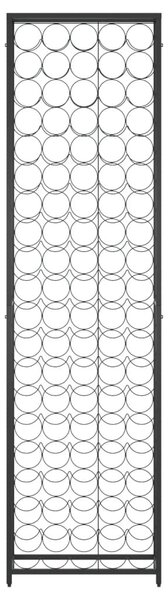 Fekete kovácsoltvas bortartó 95 palackhoz 54 x 18 x 200 cm