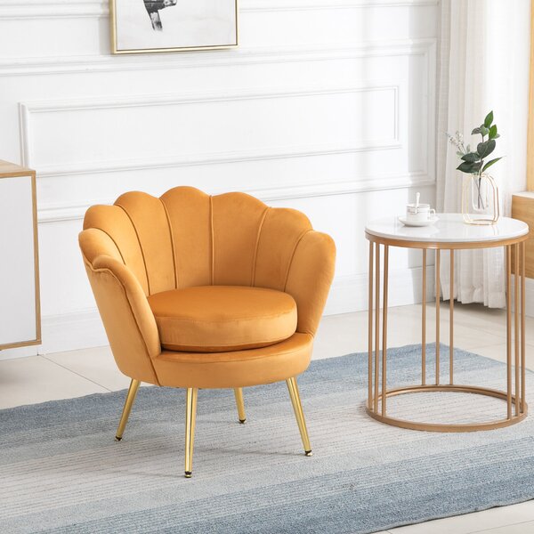 Homcom retro Fotel, 76x67x74cm, Sárga