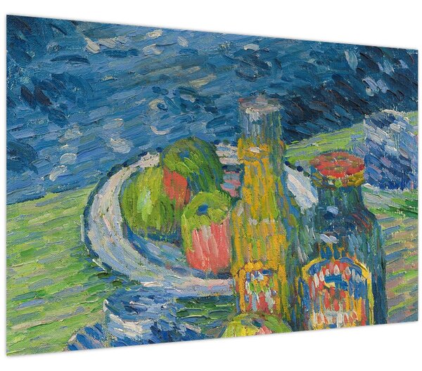 Kép - Alexej von Jawlensky, Still Life with Bottles and Fruit, reprodukciók (90x60 cm)