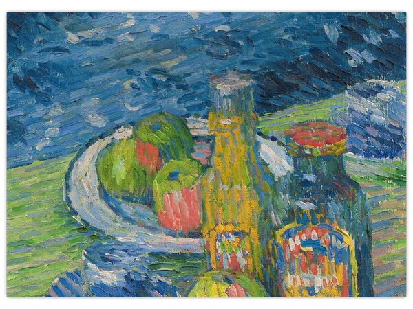 Kép - Alexej von Jawlensky, Still Life with Bottles and Fruit, reprodukciók (70x50 cm)