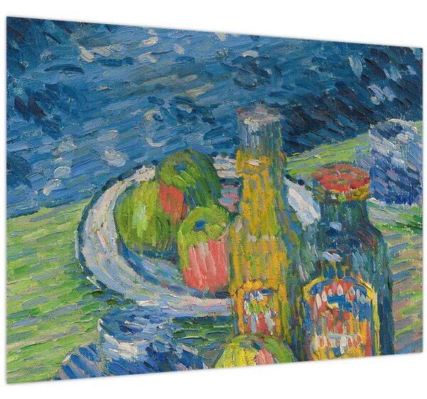 Kép - Alexej von Jawlensky, Still Life with Bottles and Fruit, reprodukciók (70x50 cm)