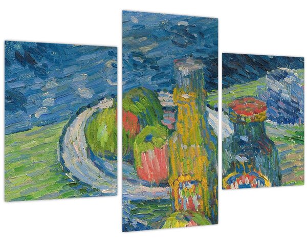 Kép - Alexej von Jawlensky, Still Life with Bottles and Fruit, reprodukciók (90x60 cm)