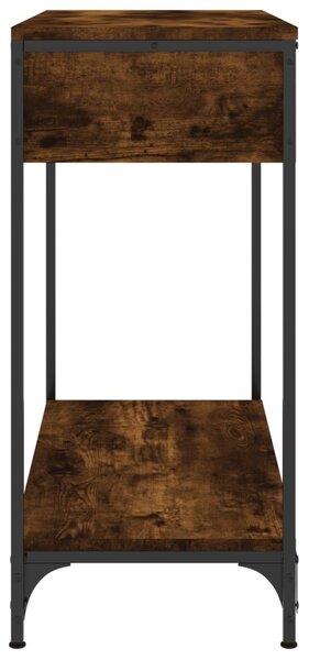 Füstös tölgy színű szerelt fa tálalóasztal 75 x 34,5 x 75 cm