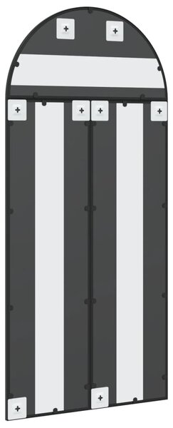 Fekete ívelt vas fali tükör 60x130 cm
