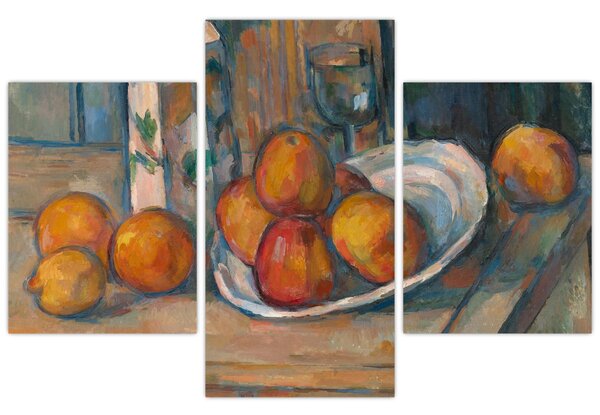 Kép - Paul Cézanne, Still Life with Milk Jug and Fruit, reprodukciók (90x60 cm)