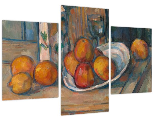 Kép - Paul Cézanne, Still Life with Milk Jug and Fruit, reprodukciók (90x60 cm)