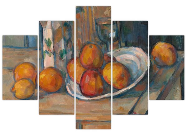 Kép - Paul Cézanne, Still Life with Milk Jug and Fruit, reprodukciók (150x105 cm)