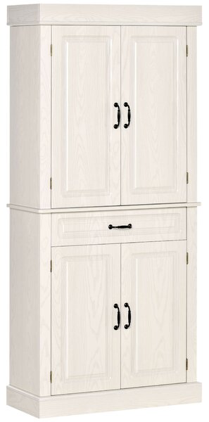Homcom Konyhai Tálalószekrény 80x35x180cm, Fehér
