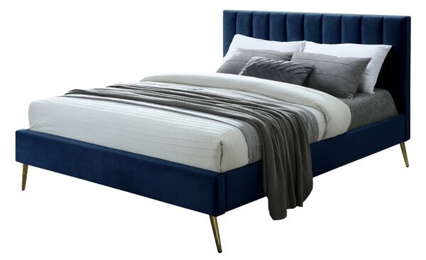 FLAVIA kárpitozott ágy, 160x200, kék