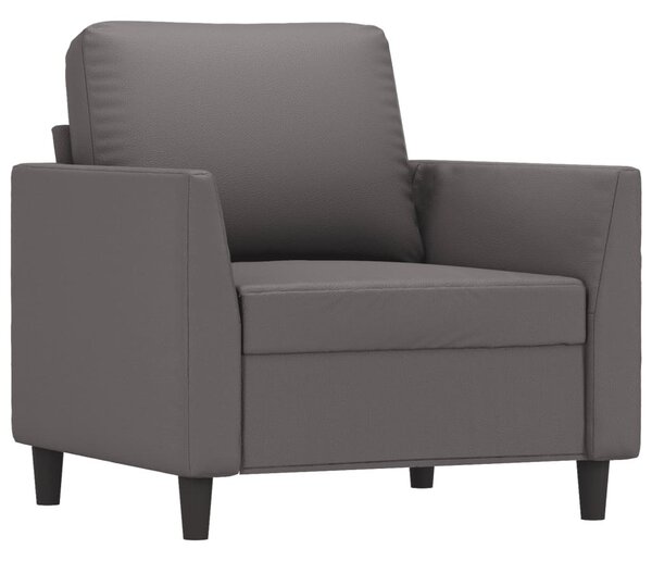 Szürke műbőr kanapészék 60 cm
