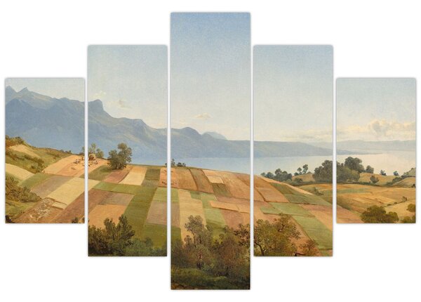 Kép - Alexandre Calame, Swiss Landscape, reprodukciók (150x105 cm)