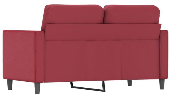 2 személyes bordó műbőr kanapé 120 cm