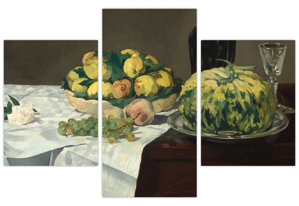 Kép - Edouard Manet, Still Life with Melon and Peaches, reprodukciók (90x60 cm)