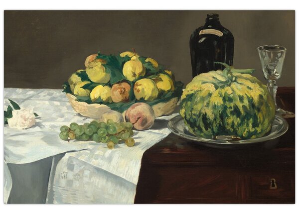 Kép - Edouard Manet, Still Life with Melon and Peaches, reprodukciók (90x60 cm)