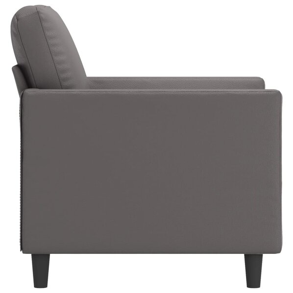 Szürke műbőr kanapészék 60 cm