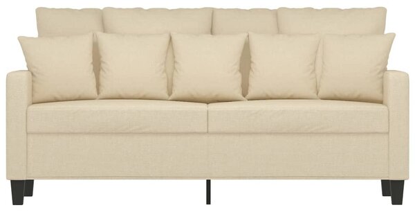 Kétszemélyes krémszínű szövetkanapé 140 cm