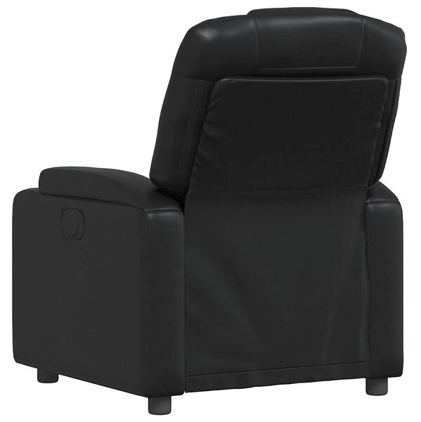 Fekete műbőr relaxfotel