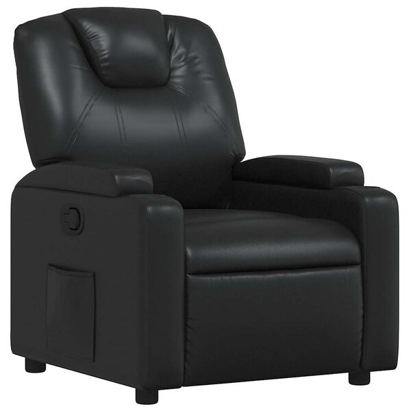 Fekete műbőr relaxfotel