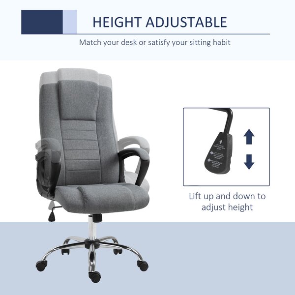 Vinsetto 921-265CG Ergonomikus Irodai szék, Szürke