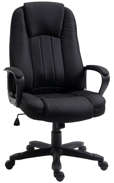 Vinsetto masszázsfotel USB csatlakozóval, hintaszék és forgószék 2 ponton, állítható magasság, 60x74x106-116cm, fekete