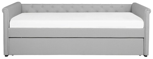 Kihúzható heverő LIBOURNE 80 x 200 cm Világosszürke