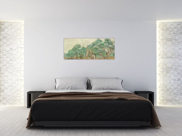 Kép - Vincent van Gogh, The Olive Orchard, reprodukciók (120x50 cm)