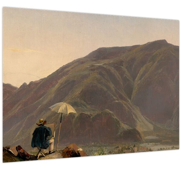 Kép - Jules Coignet, View of Bozen with a Painter, reprodukciók (70x50 cm)