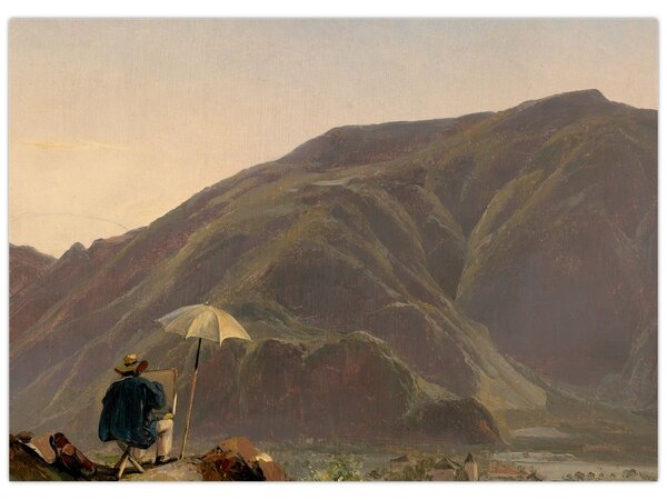 Kép - Jules Coignet, View of Bozen with a Painter, reprodukciók (70x50 cm)