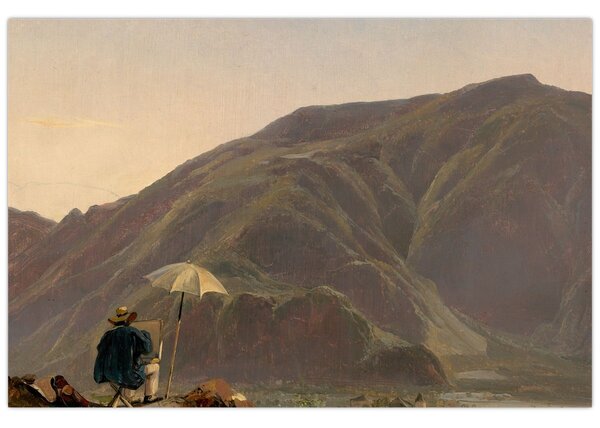 Kép - Jules Coignet, View of Bozen with a Painter, reprodukciók (90x60 cm)