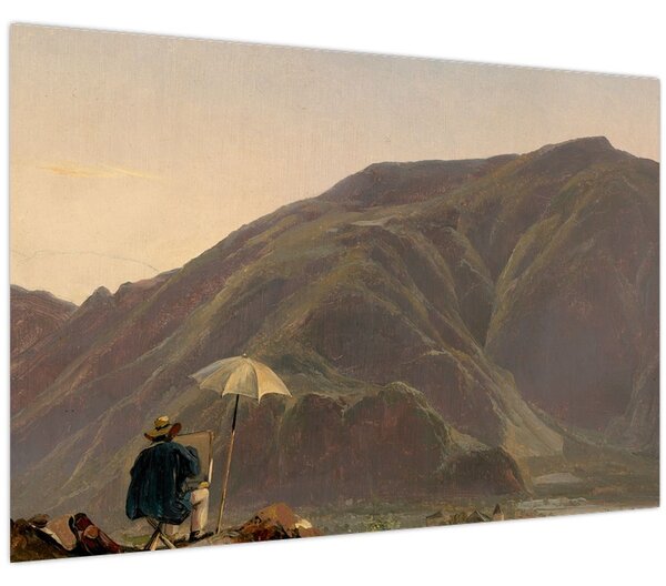 Kép - Jules Coignet, View of Bozen with a Painter, reprodukciók (90x60 cm)