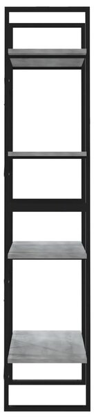 4 szintes szürke sonoma szerelt fa könyvszekrény 60x30x140 cm