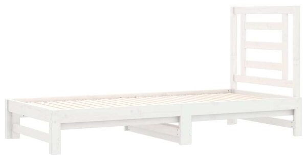 VidaXL fehér tömör fenyőfa kihúzható kanapéágy 2 x (90 x 200) cm