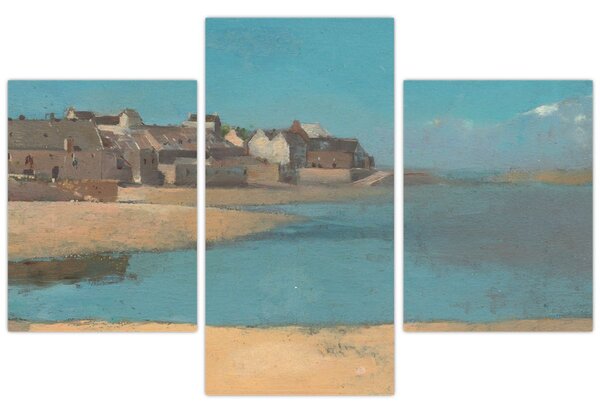 Kép - Odilon Redon, Village by the Sea in Brittany, reprodukciók (90x60 cm)