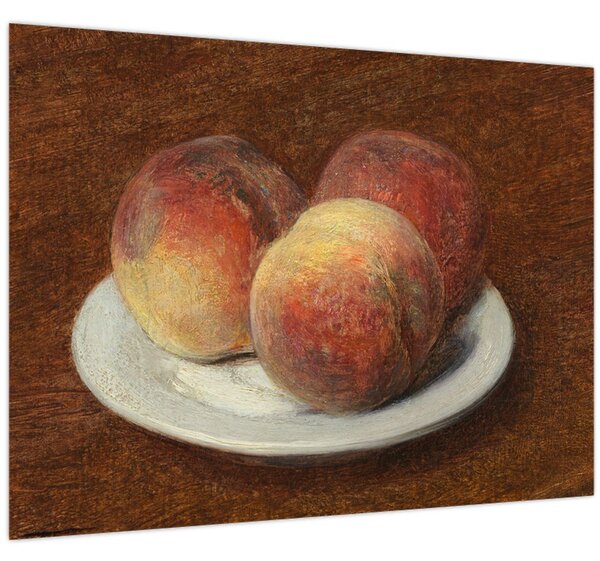 Kép - Henri Fantin-Latour, Three Peaches on a Plate, reprodukciók (70x50 cm)