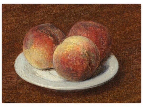 Kép - Henri Fantin-Latour, Three Peaches on a Plate, reprodukciók (70x50 cm)