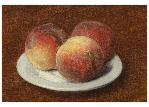 Kép - Henri Fantin-Latour, Three Peaches on a Plate, reprodukciók (90x60 cm)
