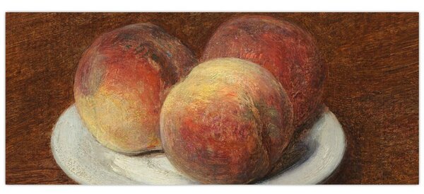 Kép - Henri Fantin-Latour, Three Peaches on a Plate, reprodukciók (120x50 cm)