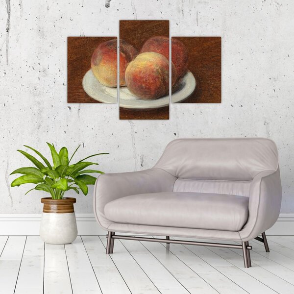 Kép - Henri Fantin-Latour, Three Peaches on a Plate, reprodukciók (90x60 cm)